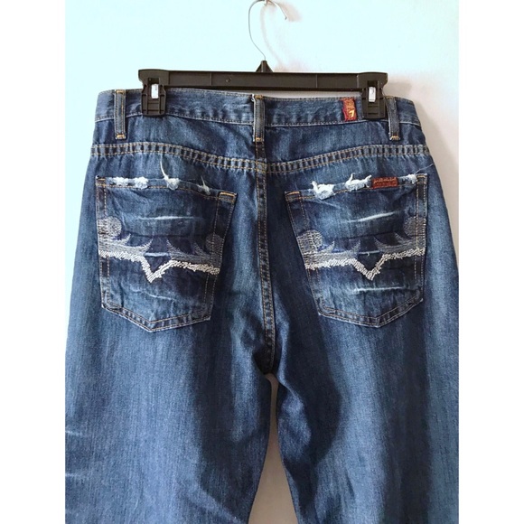 7 For All Man Kind | Dark Wash | Boot Cut Jeans - Picture 4 of 8